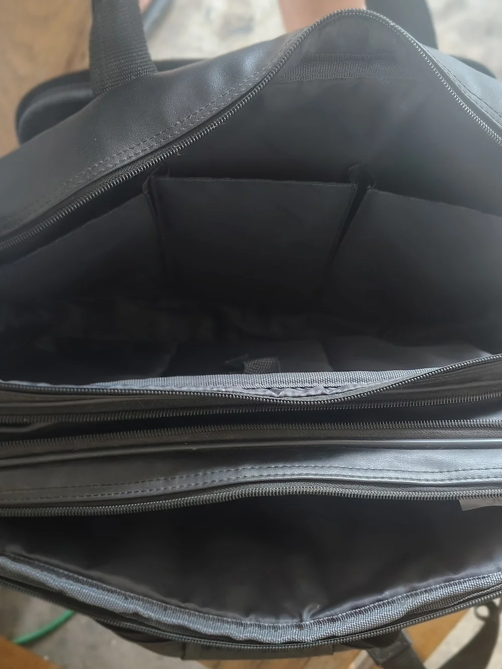 Samsonite Black Leather-Look Travel Briefcase